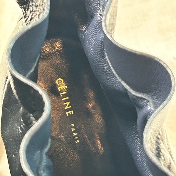 Authentic Celine Ankle Leather Boots verified Women Size 39.5 GENTLY WORN - Picture 5 of 6